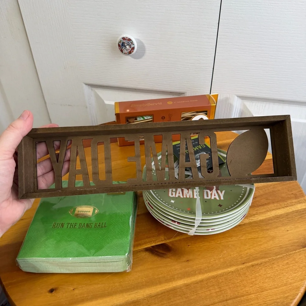 4 piece football party decorations
